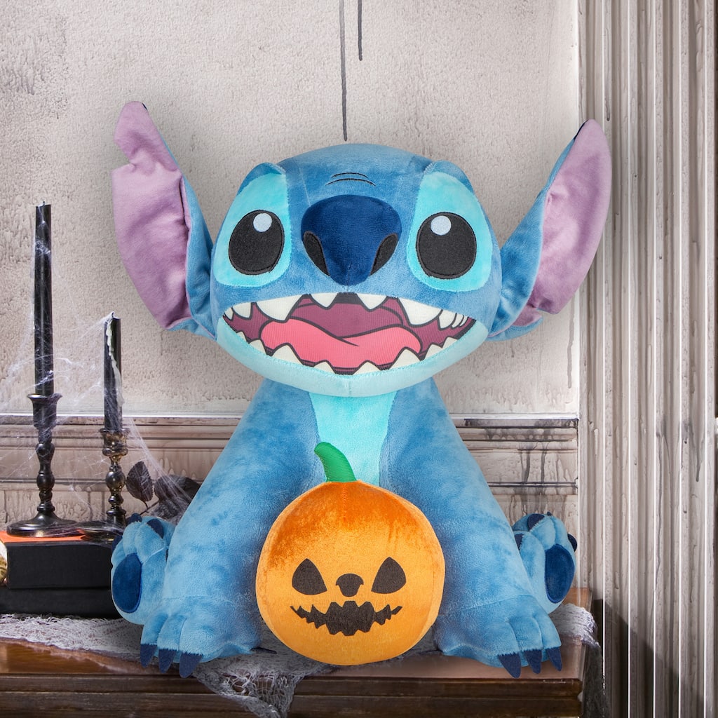 Gemmy Stitch with Jack O' Lantern Halloween Greeter