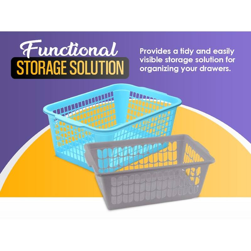 YBM Home Large Plastic Storage Basket for Organizing