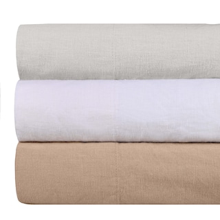 Cotton Linen Garment Washed Deep Pocket Bed Sheet Set by Superior