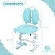 preview thumbnail 14 of 20, Costway Height-Adjustable Kids Desk Chair with Double Back Support & - See Details