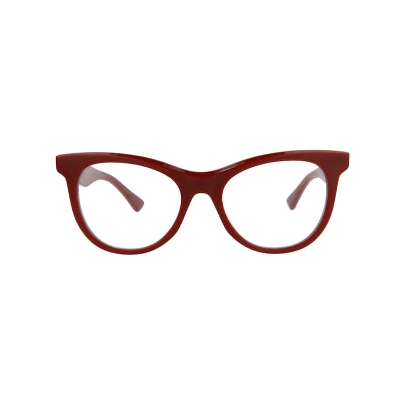 Bottega Veneta Round-Frame Acetate Optical Frames - Burgundy Burgundy Transparent - Red