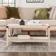 preview thumbnail 16 of 42, Middlebrook Kujawa Coffee Table with Metal Accents White Oak