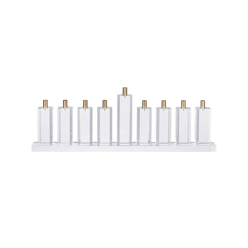 DesignStyles Acrylic Menorah w/ 30mm Candle Holders