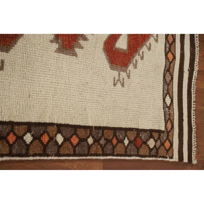 Anatolian Runner Rug Handmade Oriental Wool Carpet - 3'11"x 12'4"