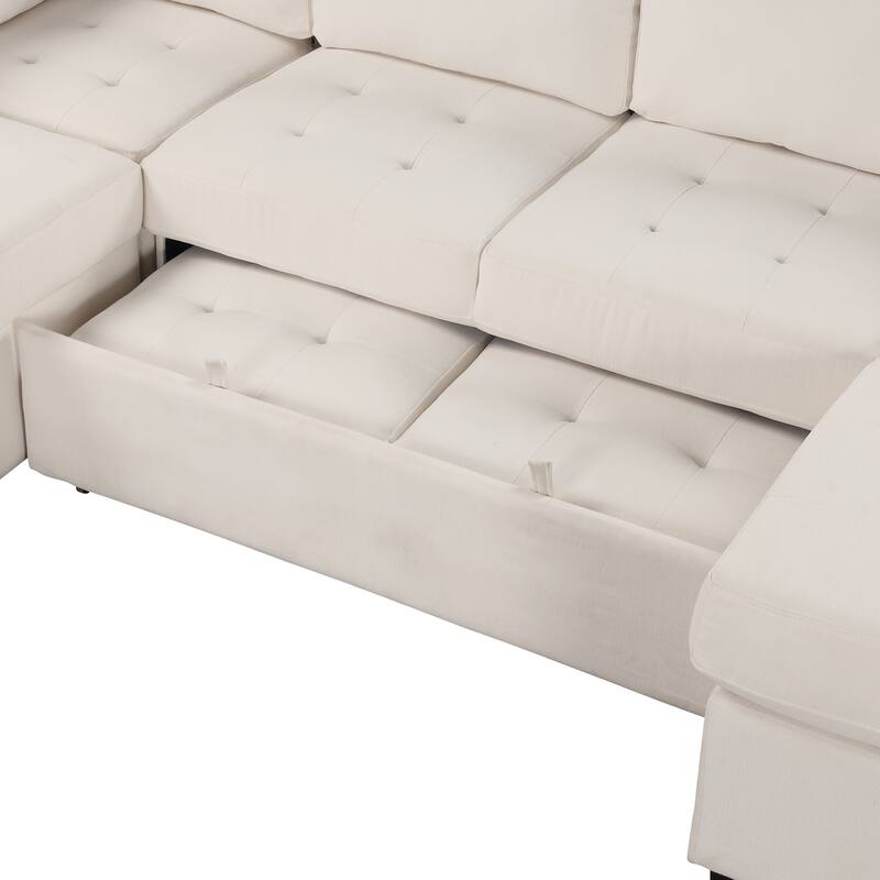 Versatile 7-9 Seat Sofa, Floral Design with USB Ports & Hidden Expandable Seats