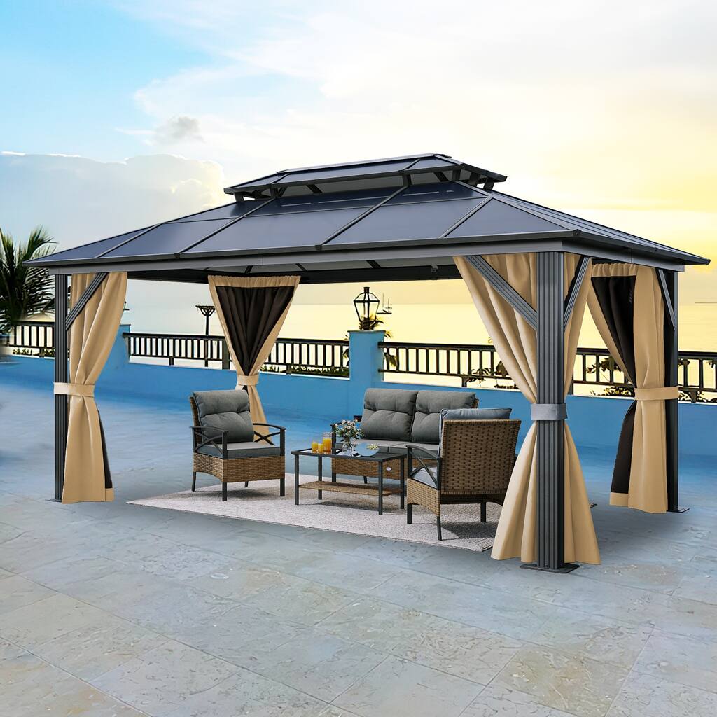 Outdoor Hardtop Metal Canopy Gazebo