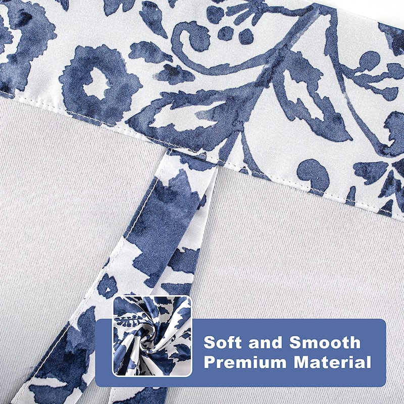 Porch & Den Ouzel Floral Watercolor Tie Up Single Curtain Panel