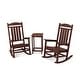 preview thumbnail 1 of 5, POLYWOOD Presidential 3-piece Outdoor Rocking Chair Set with Table Mahogany