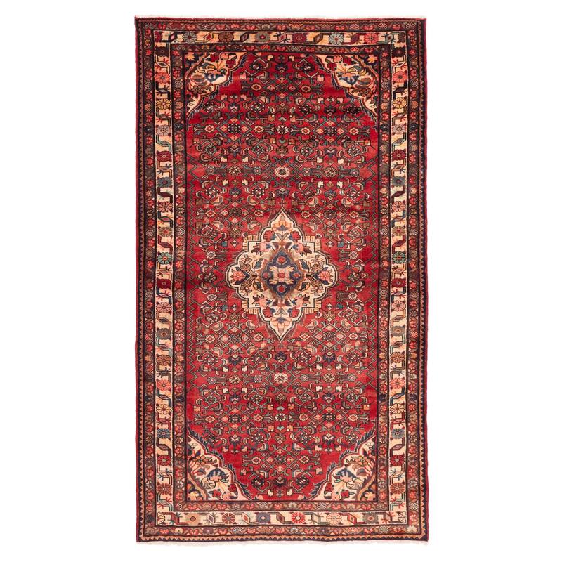 ECARPETGALLERY Hand-knotted Andelz Red Wool Rug - 4'9 x 8'5