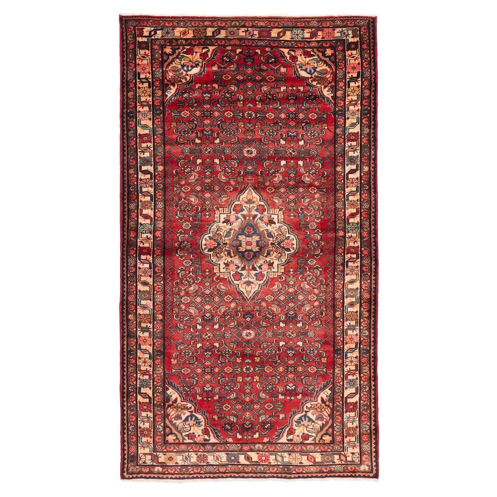 ECARPETGALLERY Hand-knotted Andelz Red Wool Rug - 4'9 x 8'5