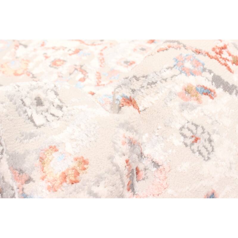 ECARPETGALLERY Machine Made Seline Ivory Area Rug