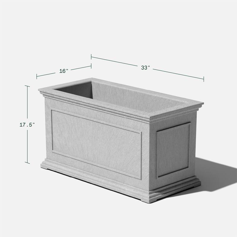 Veradek Brixton Series 33-inch Long Rectangular Planter