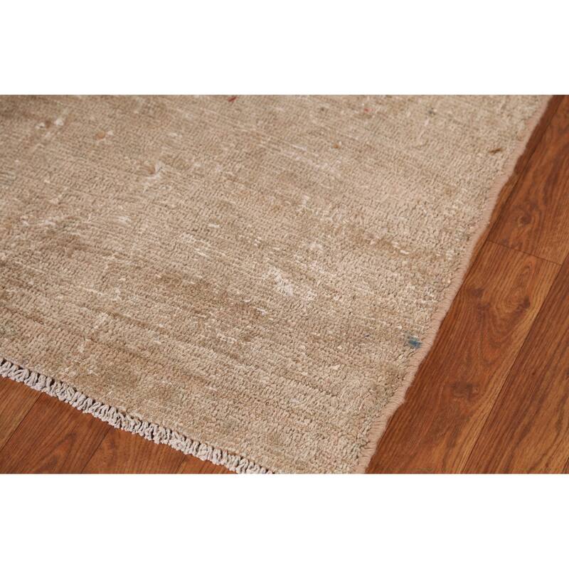 Hand Knotted Oriental 100% Wool Carpet Traditional Medallion Beige & Ivories Tabriz Area Rug - 7' 5'' X 4' 1''