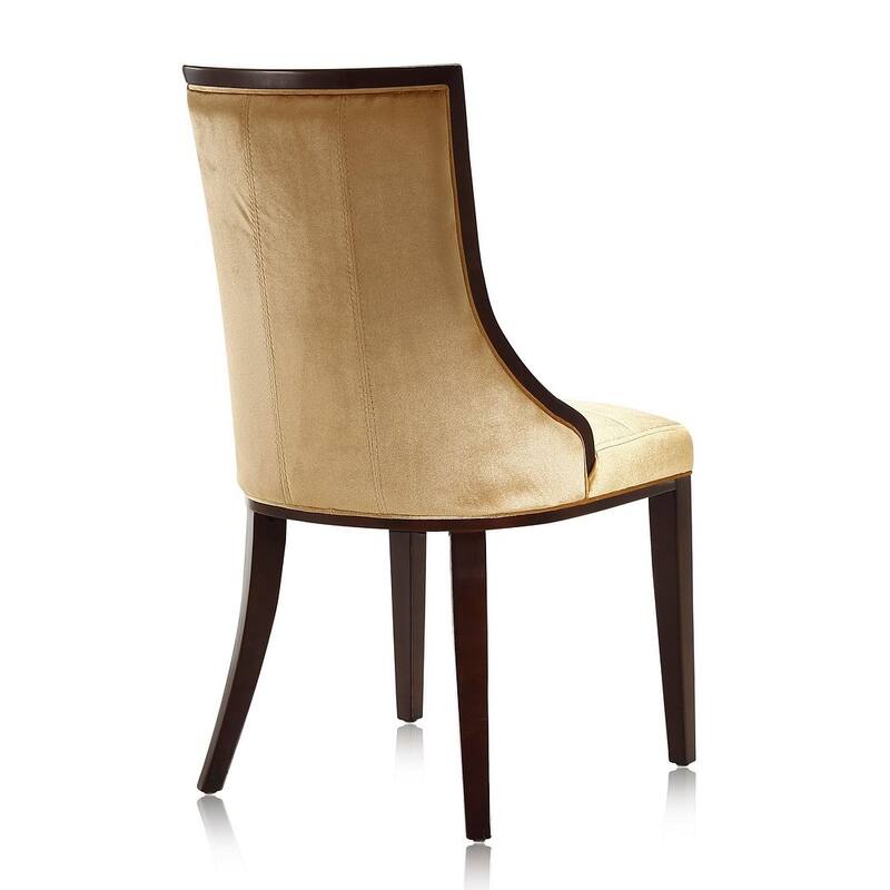 Fifth Avenue Cream and Walnut Faux Leather Dining Chair (Set of Two)