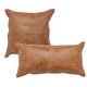 preview thumbnail 10 of 17, Strick & Bolton Lindi Leather 22-inch Throw Pillow