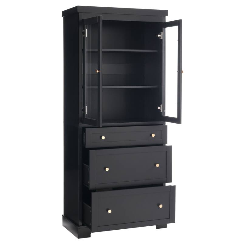 70" Bathroom Storage Cabinet with Adjustable Shelves