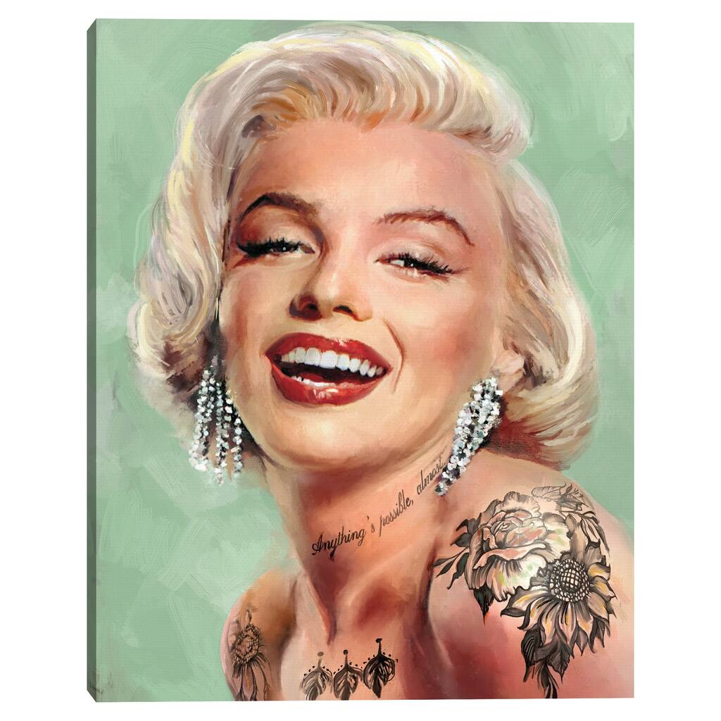Tattooed Marilyn by Studio Arts Canvas Art Print