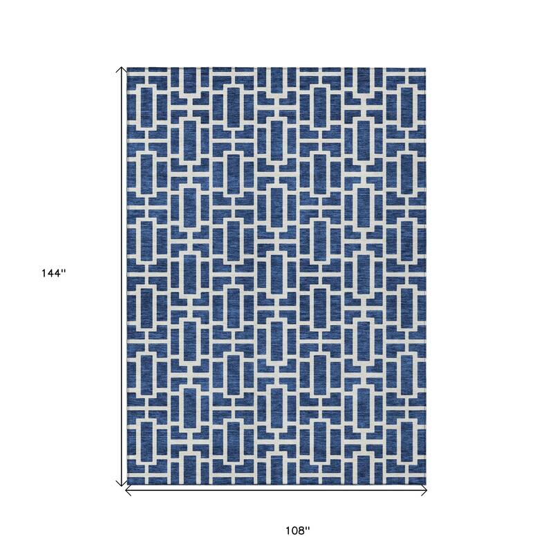 HomeRoots Geometric Transitional Rectangle Outdoor Rug