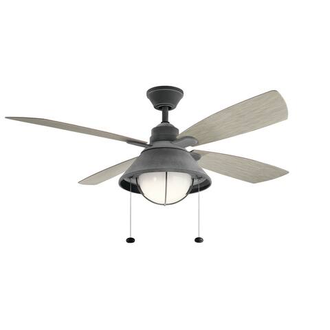 Kichler Lighting Seaside Collection 54-inch Weathered Zinc LED Ceiling Fan