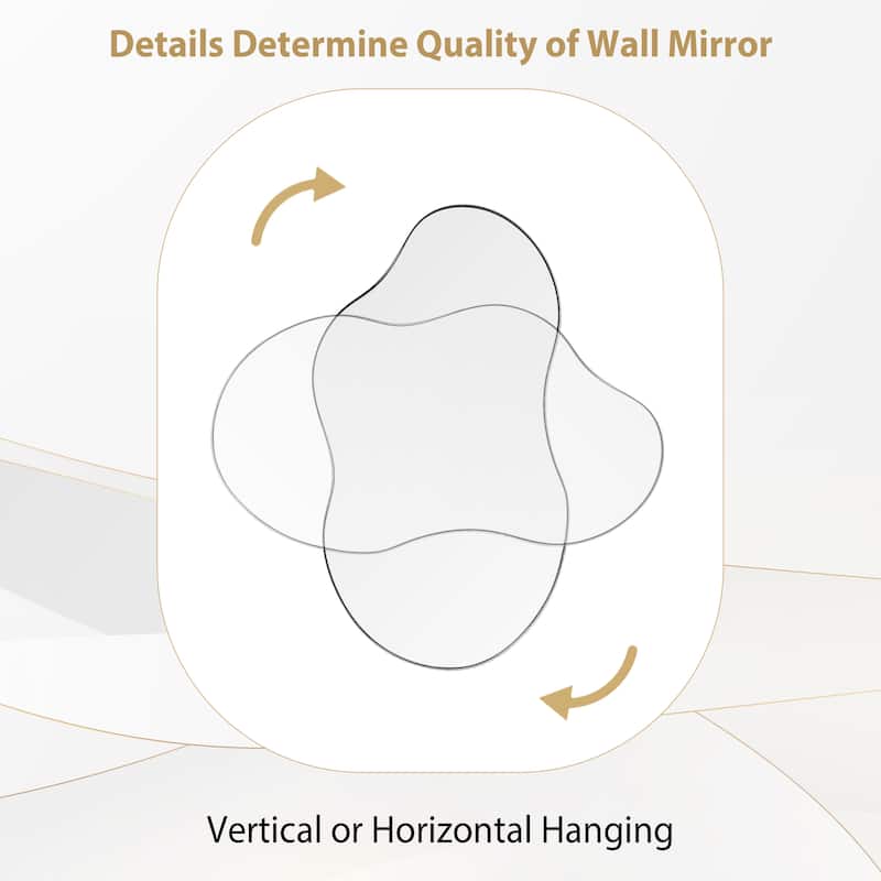 Asymmetrical Wavy Antique Accent Wall Mirror