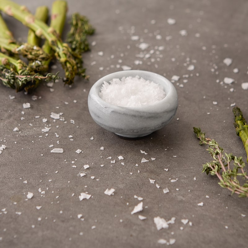 1-Ounce Marble Herb and Salt Bowl Select Black or White
