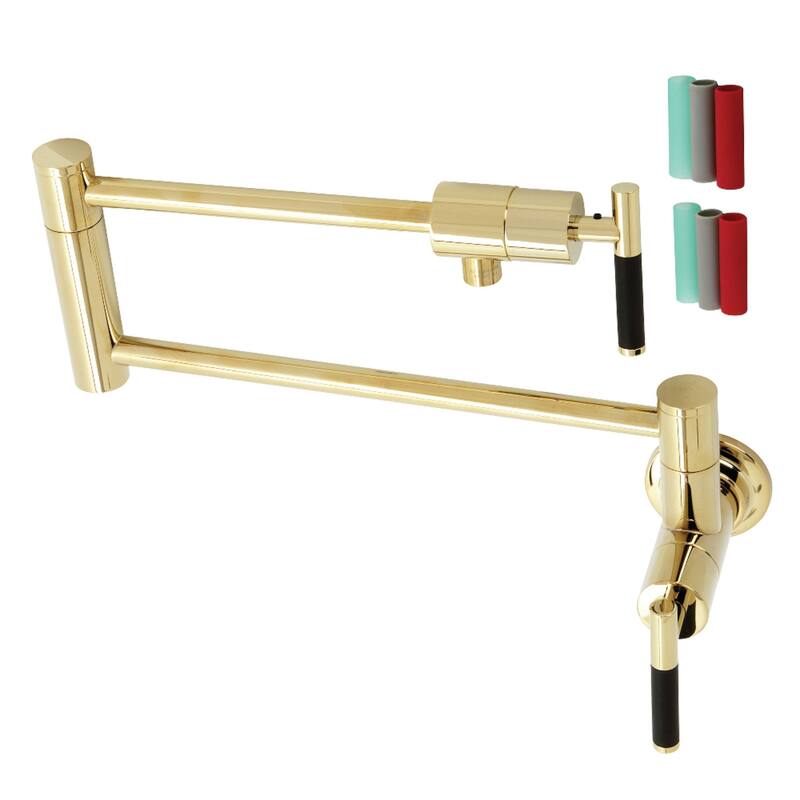 Kaiser Wall Mounted Pot Filler Faucet - Polished Brass