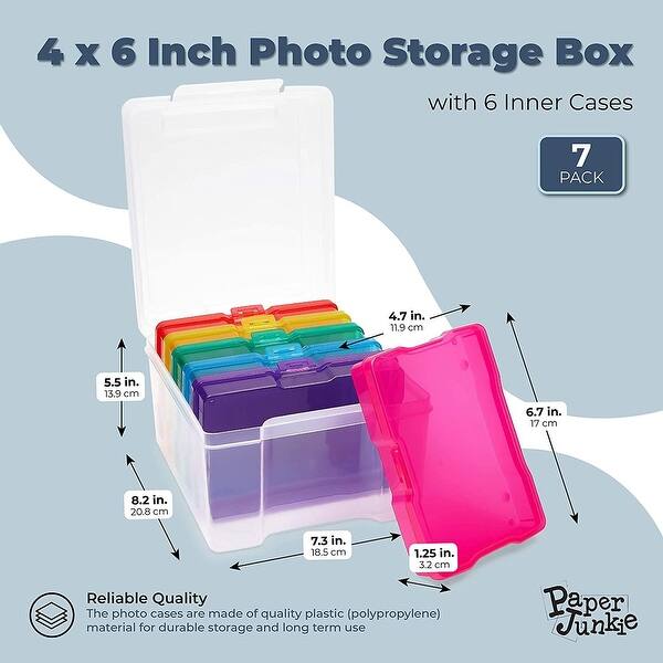 4 x 6 Inch Photo Storage Box with 6 Inner Cases (7 Pieces) - Bed Bath ...