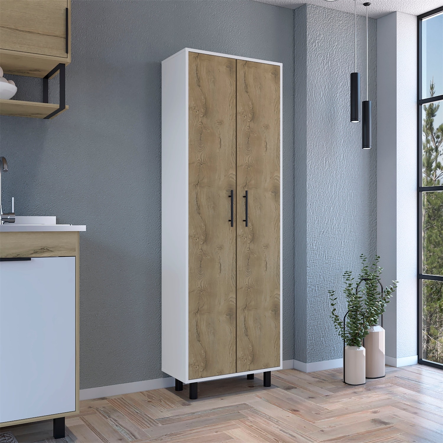 Multi storage hot sale pantry cabinet
