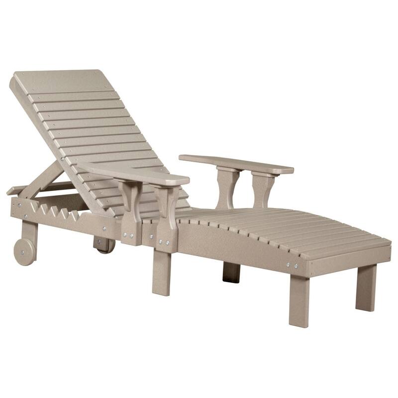 Poly Lumber Lounge Chair - Weatherwood