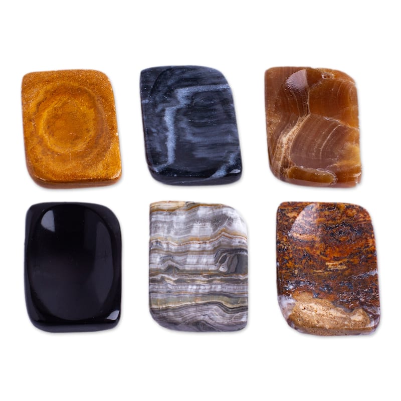 Novica Handmade Ability Amulet Stress-Relieving Stones (Pair)