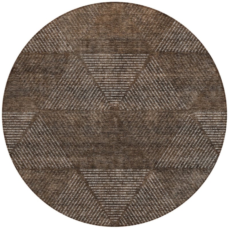 HomeRoots Geometric Transitional Rectangle Outdoor Rug