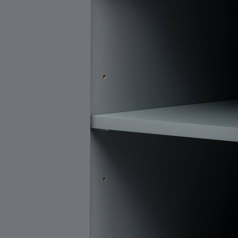 4-door Sideboard Buffet Cabinet with Gold Metal Handle - 60"L x 15.2"W x 31.5"H