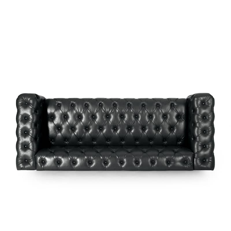 Sagewood Transitional Deeply Tufted Sofa by Christopher Knight Home