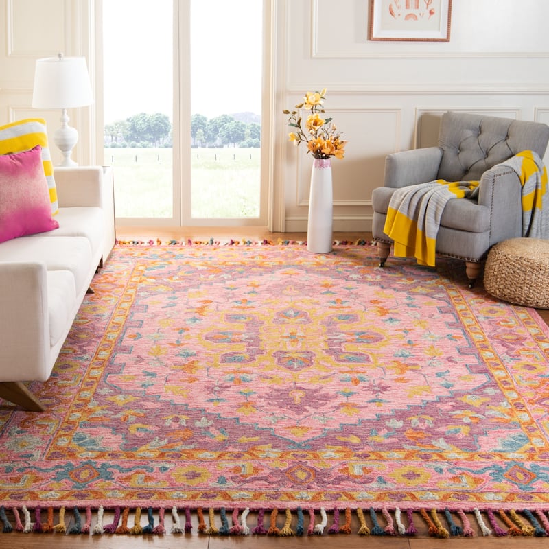 SAFAVIEH Handmade Aspen Masumah Boho Tribal Wool Rug - 10' x 14' - Pink/Violet