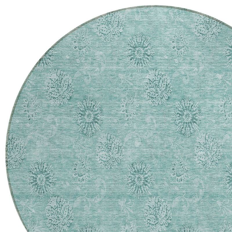 HomeRoots Floral Transitional Rectangle Outdoor Rug