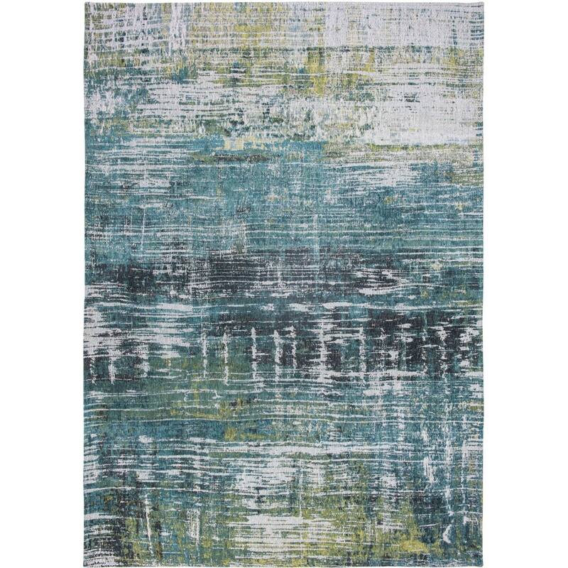 Hetug Abstract Modern Non Skid Woven Area Rug By HomeRoots - 96' X '31' X '0.12
