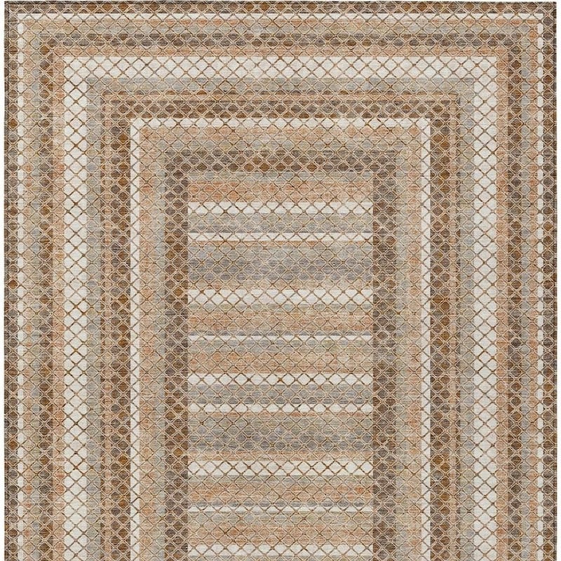 HomeRoots Geometric Transitional Rectangle Outdoor Rug