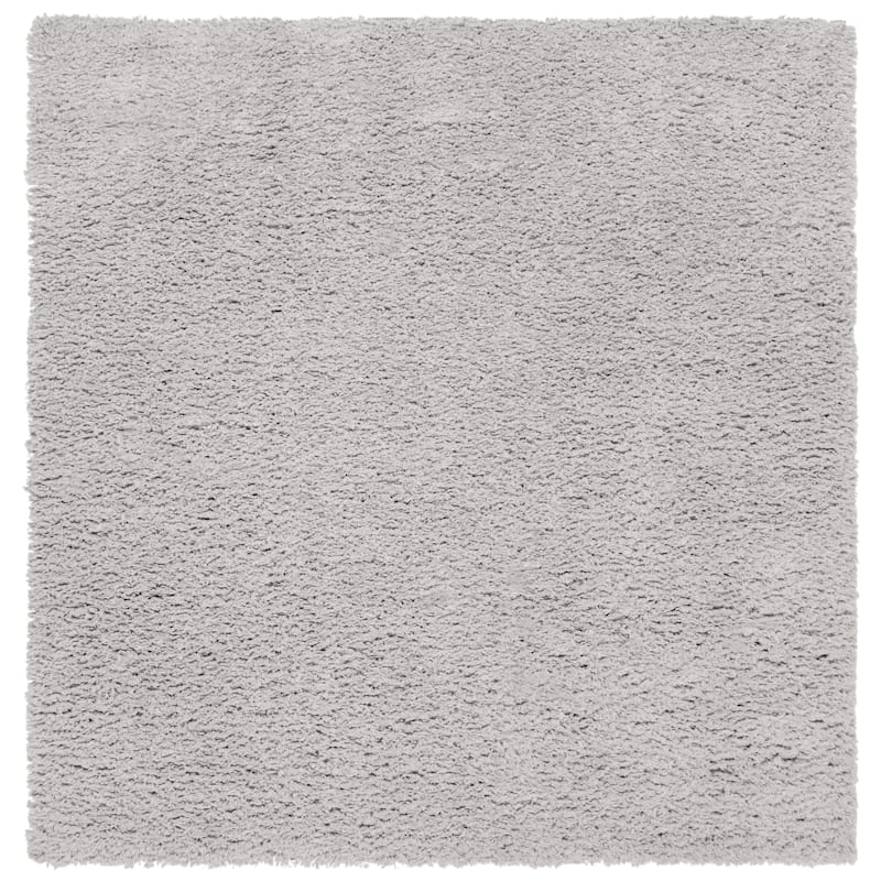 SAFAVIEH Flokati Vojsava Shag Solid Rug - 6'7" Square - Light Grey