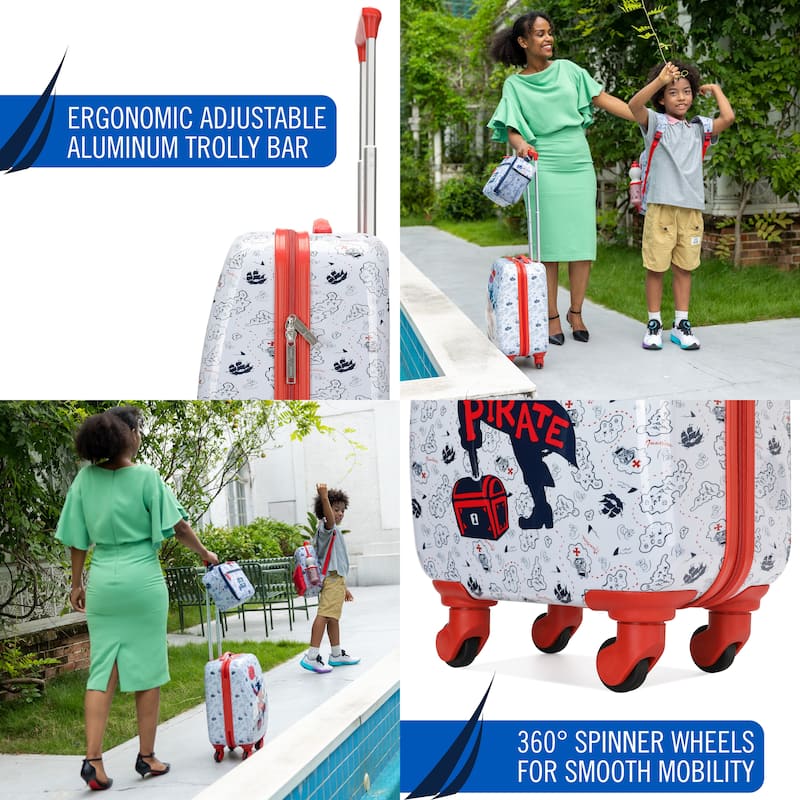 Nautica Kids 18" Back to School Carry-on 5-Piece Luggage Set