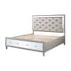 preview thumbnail 7 of 5, Glendena Beige and Champagne Tufted Bed with 2-Drawer