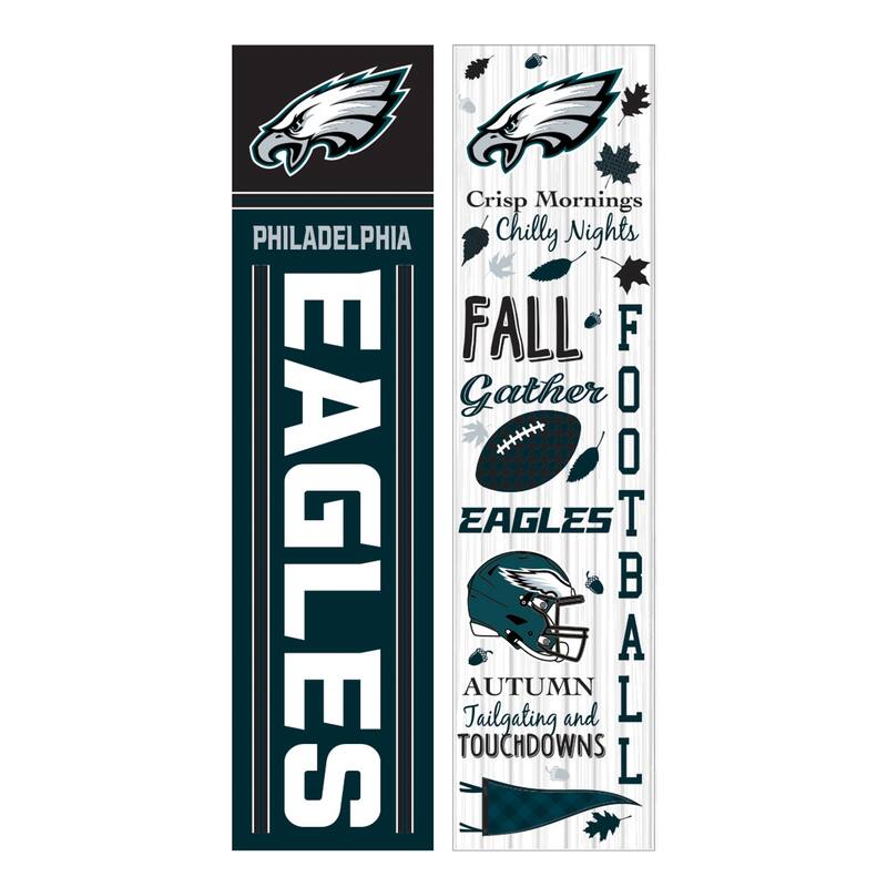 47" Double Sided Seasonal Porch Leaner, Philadelphia Eagles - 47" x 11.25" - Fall