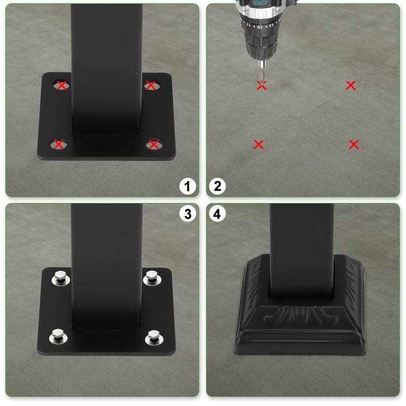 Black Outdoor Iron Handrail