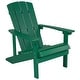 preview thumbnail 2 of 6, Outdoor All-Weather Poly Resin Wood Adirondack Chair - 29.5"W x 33.5"D x 35"H
