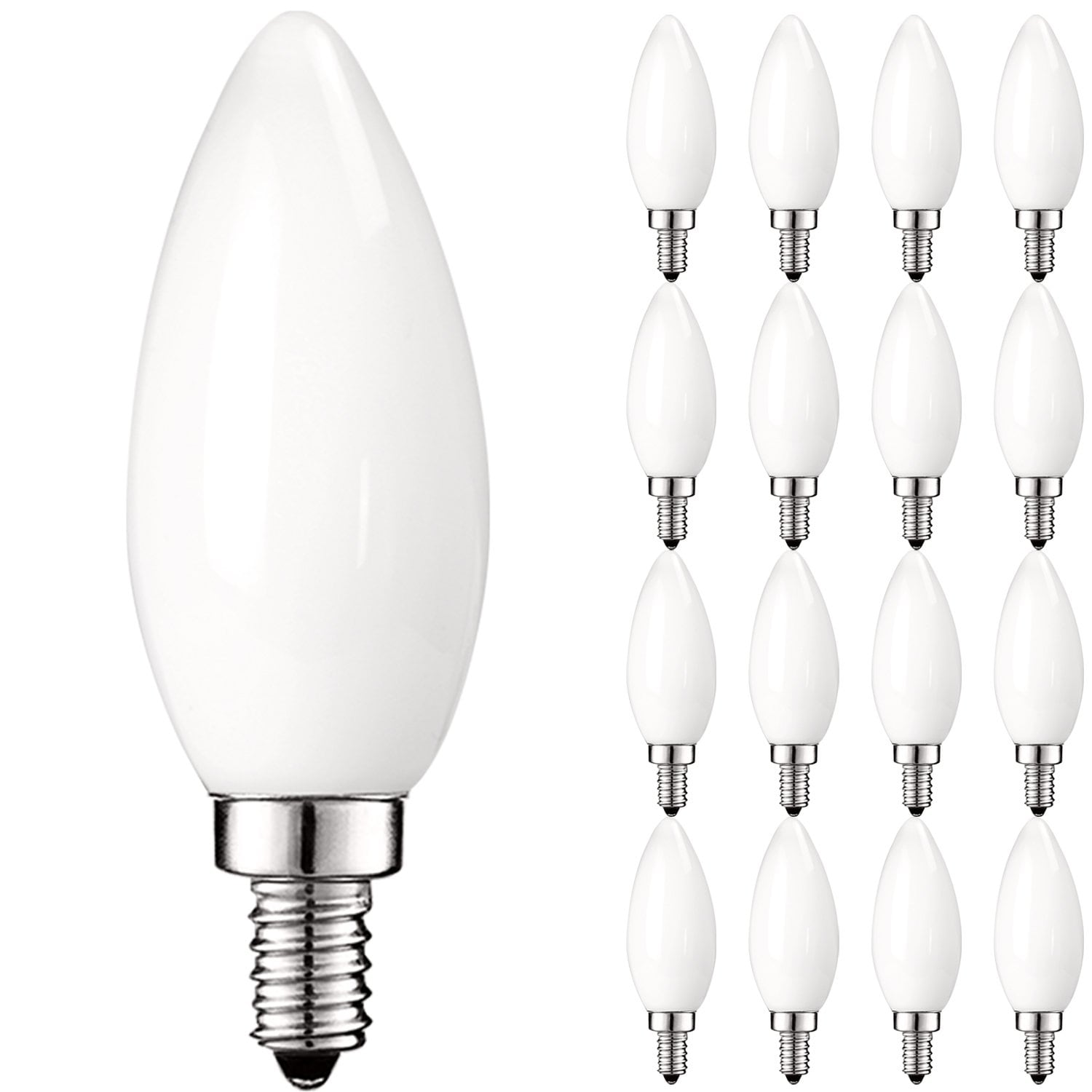 Smart Light Bulb Dimmable 40W Equivalent WiFi Light Bulbs Compatible with Alexa and Google Home Chandelier Light Bulbs Great for Ceiling Fan 2700K 2-Pack Smart Bulb Candelabra LED Bulb