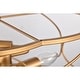preview thumbnail 8 of 11, 15" Whispire Matte Gold 15-inch Ceiling Pendant Light with Caged Drum