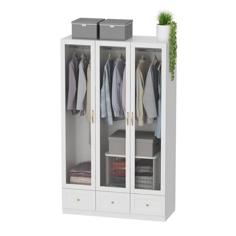 Storage Armoires Modular Wardrobe Collection Combo Cloest Cabinet
