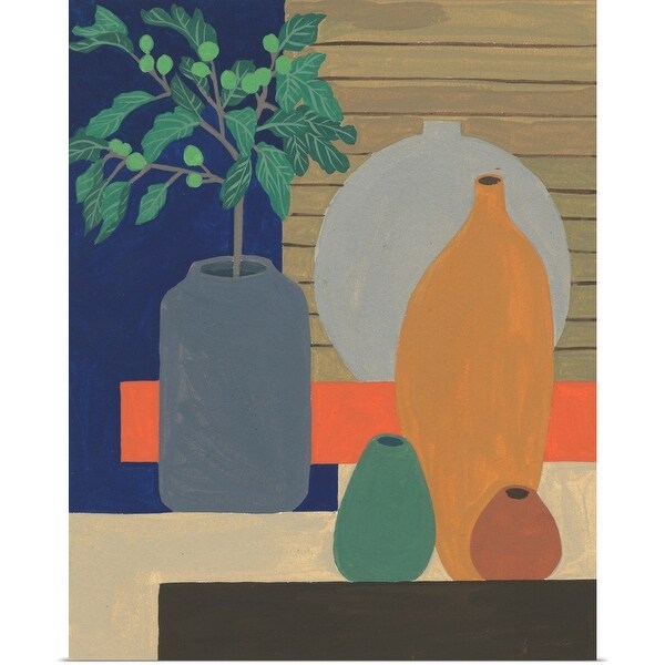 "Vases on a Shelf III" Poster Print