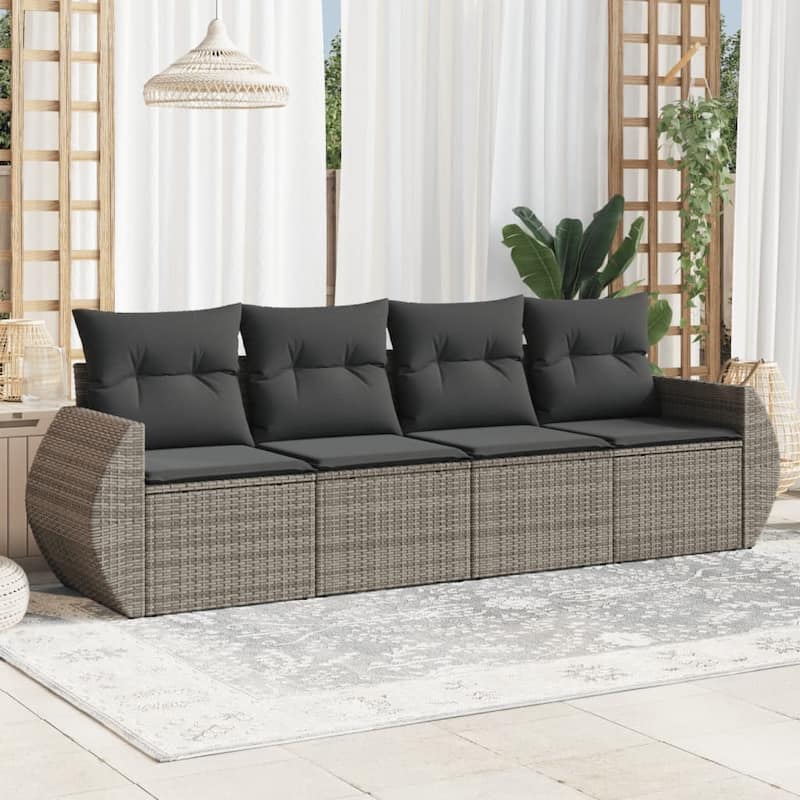 vidaXL Garden Sofa Set - Grey Without table