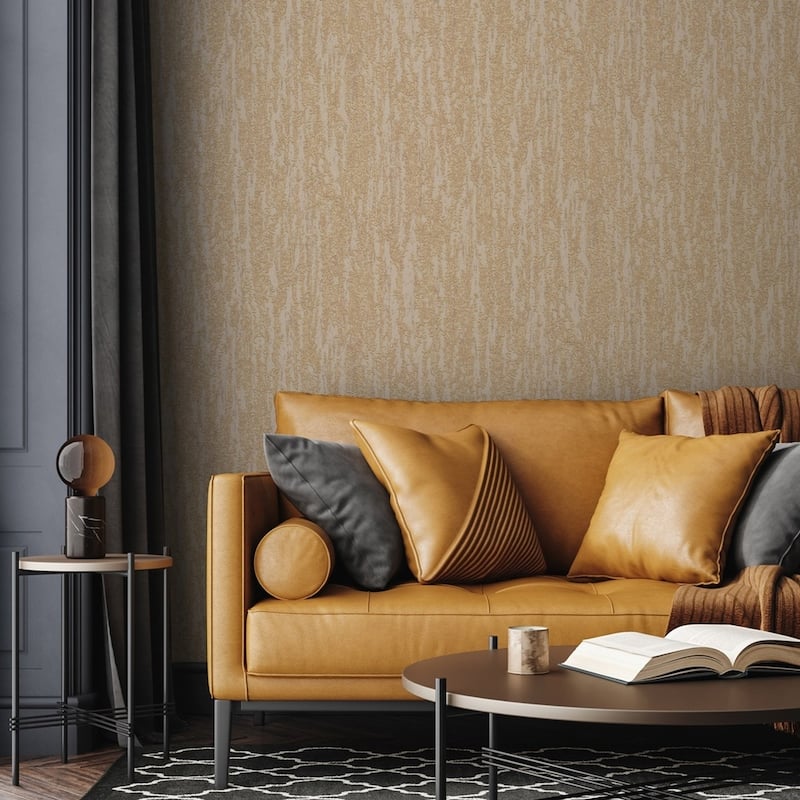 Urban Chic Metallic Accent Modern Abstract Wallpaper