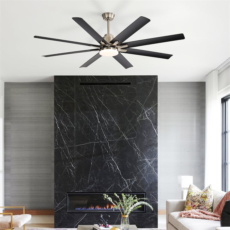 52" Smart Ceiling Fan Light with 6 Speed,8 ABS Blades,Voice Remote